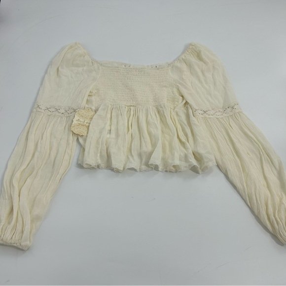 NWT Altar'd State Square Neck Ethereal‎ Cream Boho Peasant Top M - Picture 6 of 6